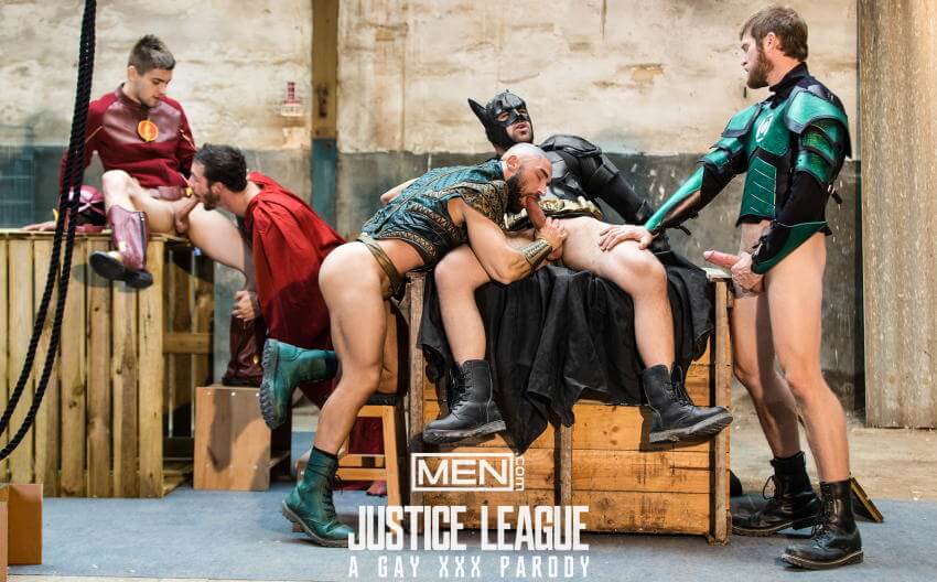 Justice League gay porn sucking